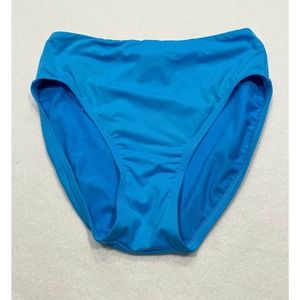 DKNY Size XS Women's Swim Bikini Bottom High Waist High Leg Full Coverage Blue